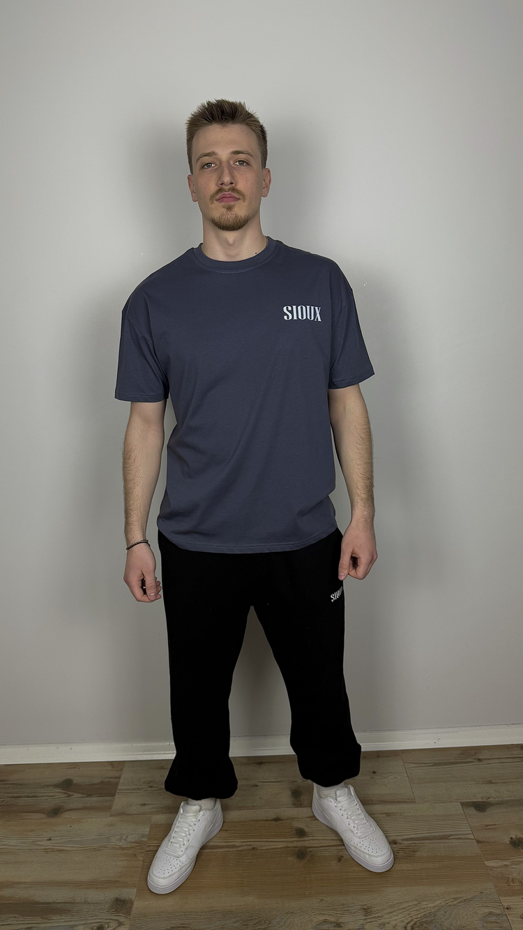 SİOUX YAZILI FÜME BOXY TİŞÖRT